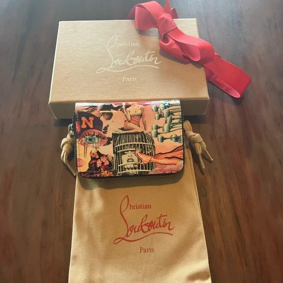 Christian Louboutin Artistic Multicolor Wallet LIMITED EDITION !NWT - Picture 2 of 8